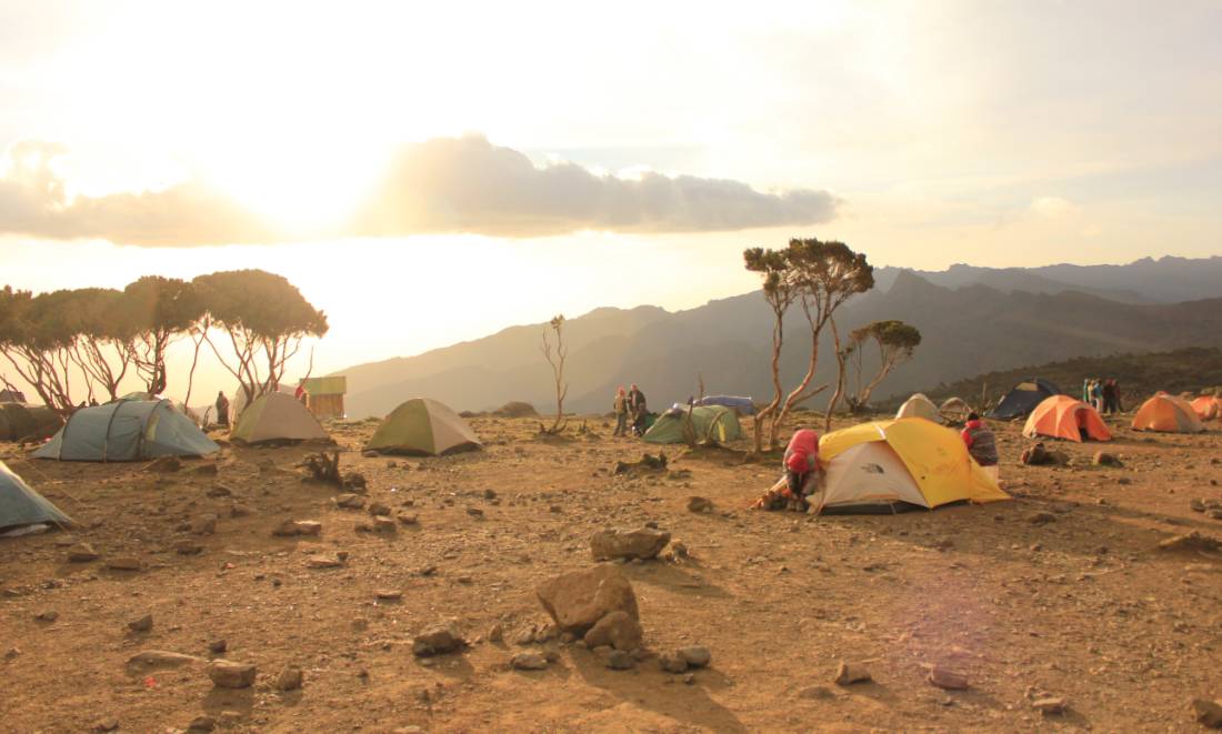 Camp set up on Kilimanjaro |  <i>Charles Duncombe</i>