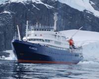 The Plancius anchors in Antarctica |  <i>Scott Pinnegar</i>