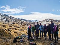 Trekkers high up in the Andes mountain range |  <i>Chris Gooley</i>