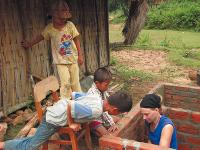 Building the village schoolhouse on a Vietnam community project |  <i>Richard Cunningham</i>